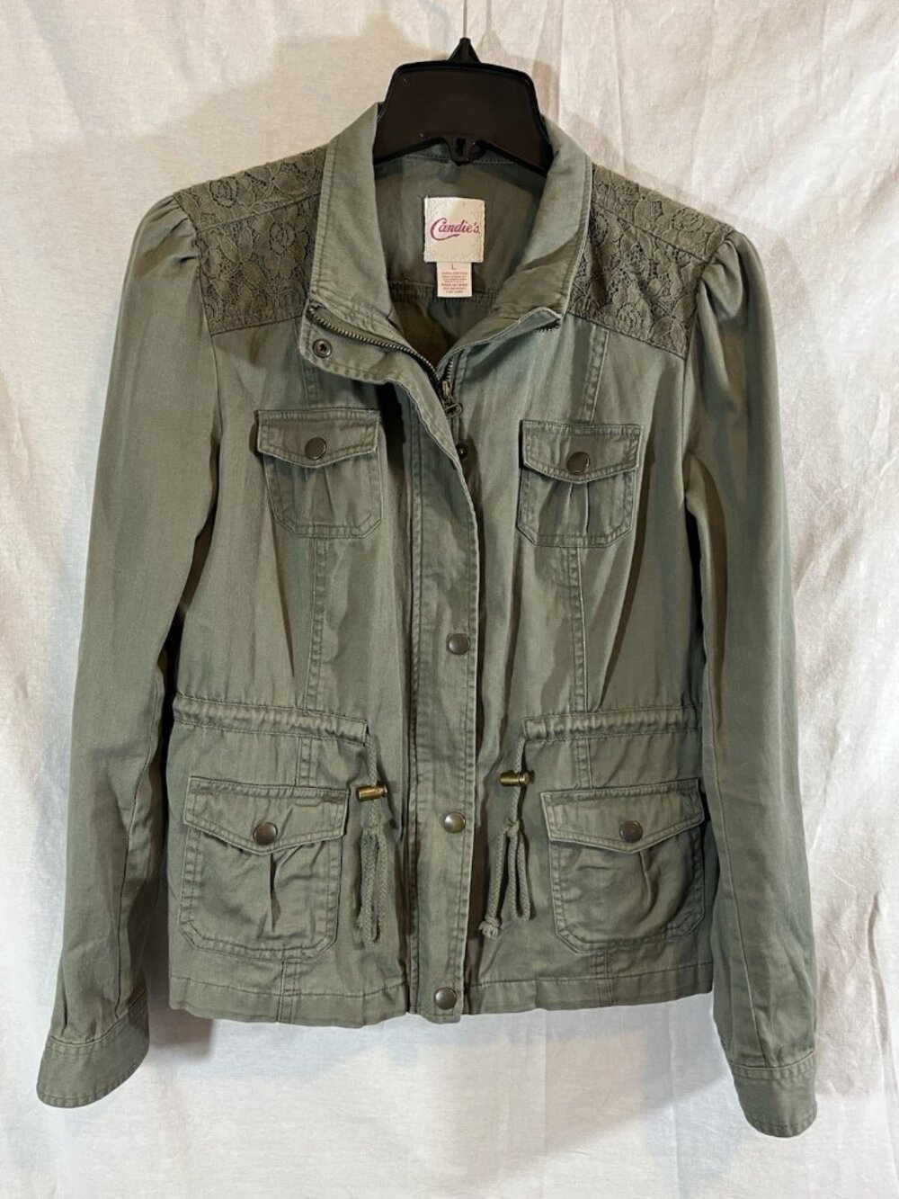 Candies Women’s Large Green Utility Cotton Jacket